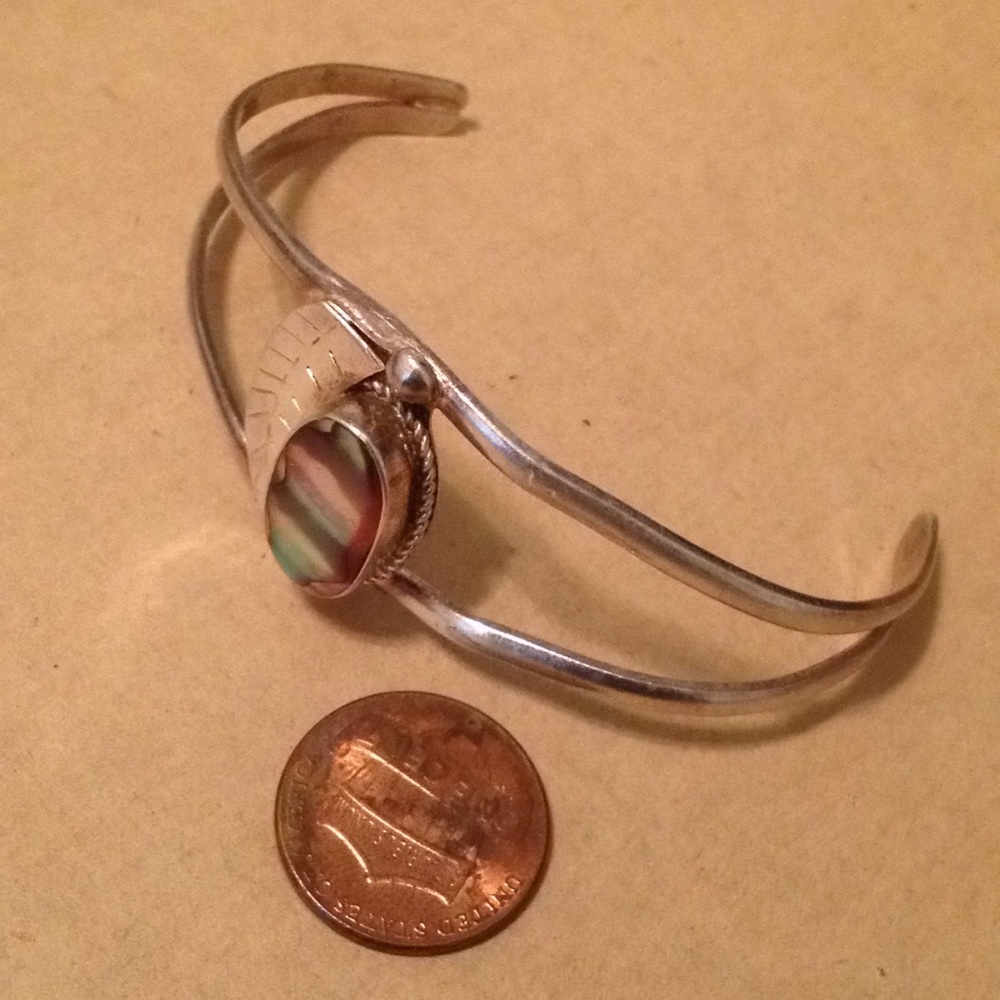 Purple Pearl and Sterling Alpaca Bracelet